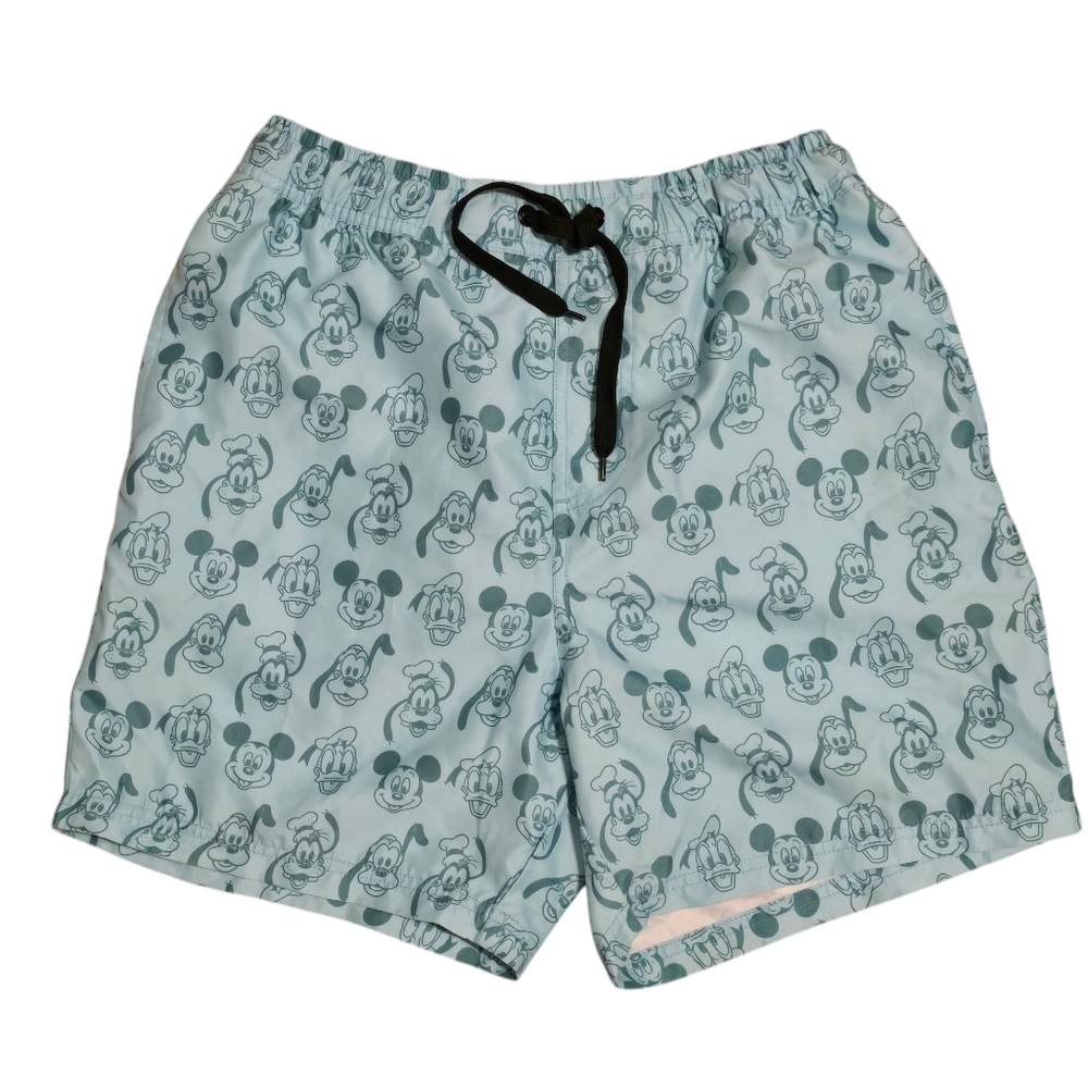 Disney Adult Swim Trunks - Mickey And Friends Faces Size Small